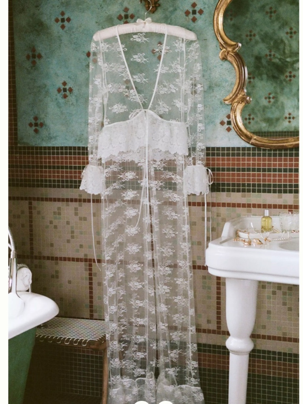 Bridal Lace Robe- Anthropologie